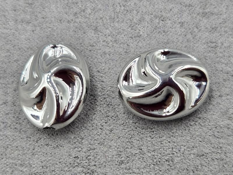 Бусина 14*8*18 мм колір сталь (гіпоалергений сплав)