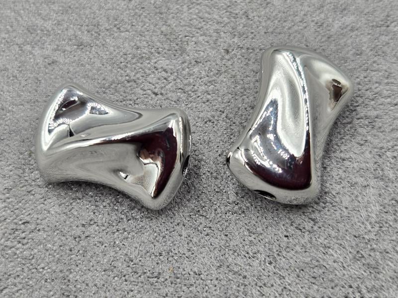 Бусина 10*18 мм колір сталь (гіпоалергений сплав)