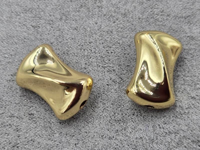 Бусина 10*18 мм колір лимонне золото (гіпоалергений сплав)