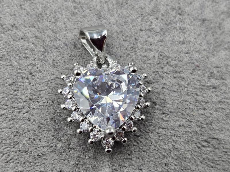 Підвіска серце 15 мм колір сталь (гіпоалергений сплав)