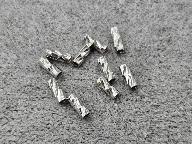 Трубочка 1,5*4 мм 10 шт колір сталь (гіпоалергений сплав)