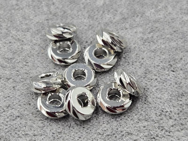 Рондель 6*2 мм 10 шт колір сталь ( гіпоалергений сплав)