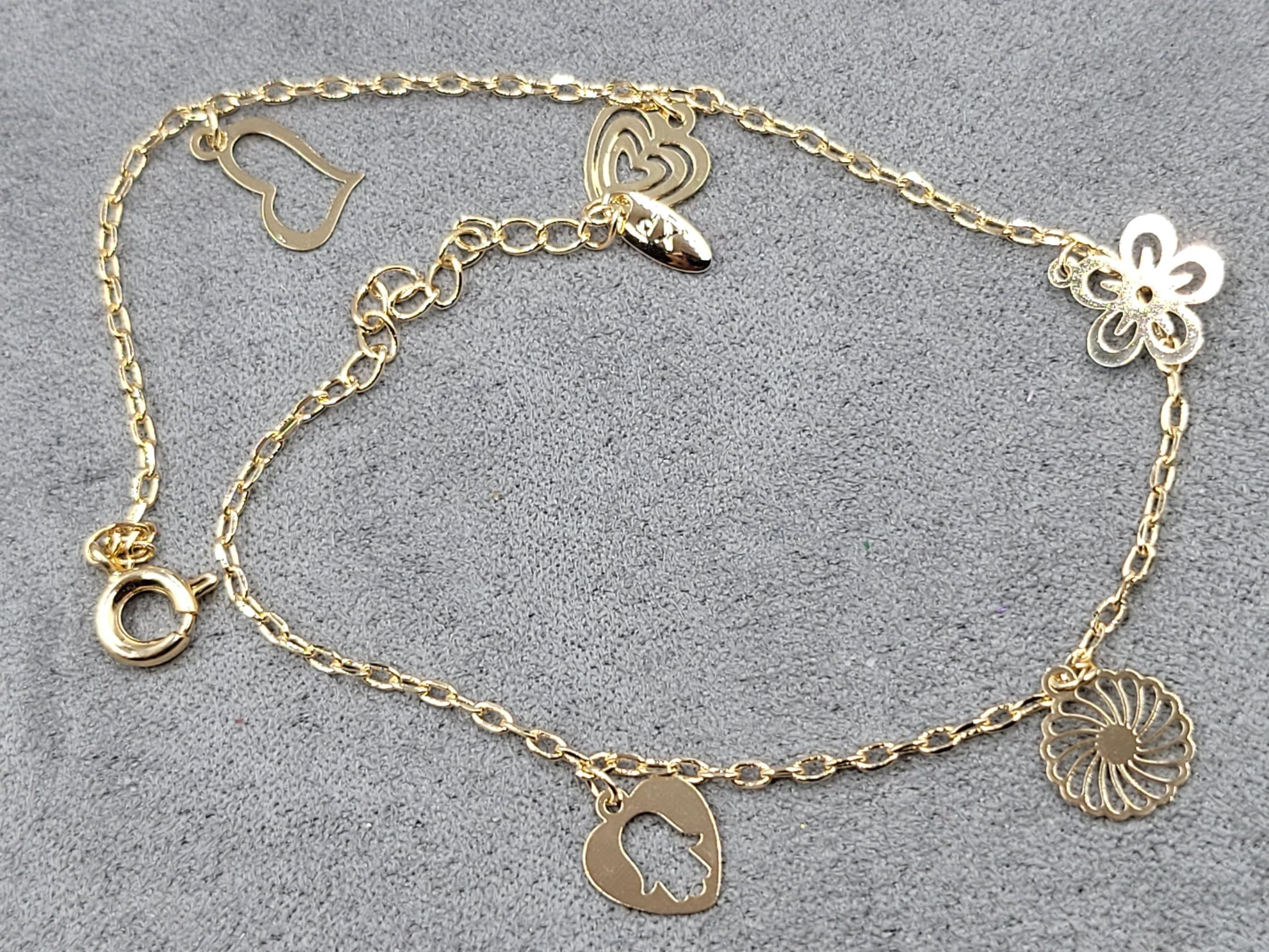 Браслет на ногу Xuping длина 26 см (позолота 18к)