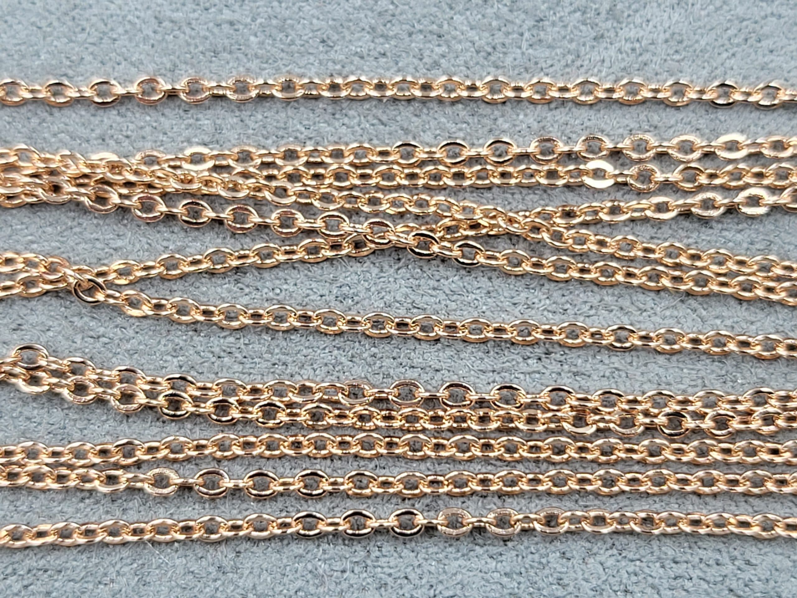 Ланцюжок Xuping 1,6 мм довжина 45 см рожеве золото