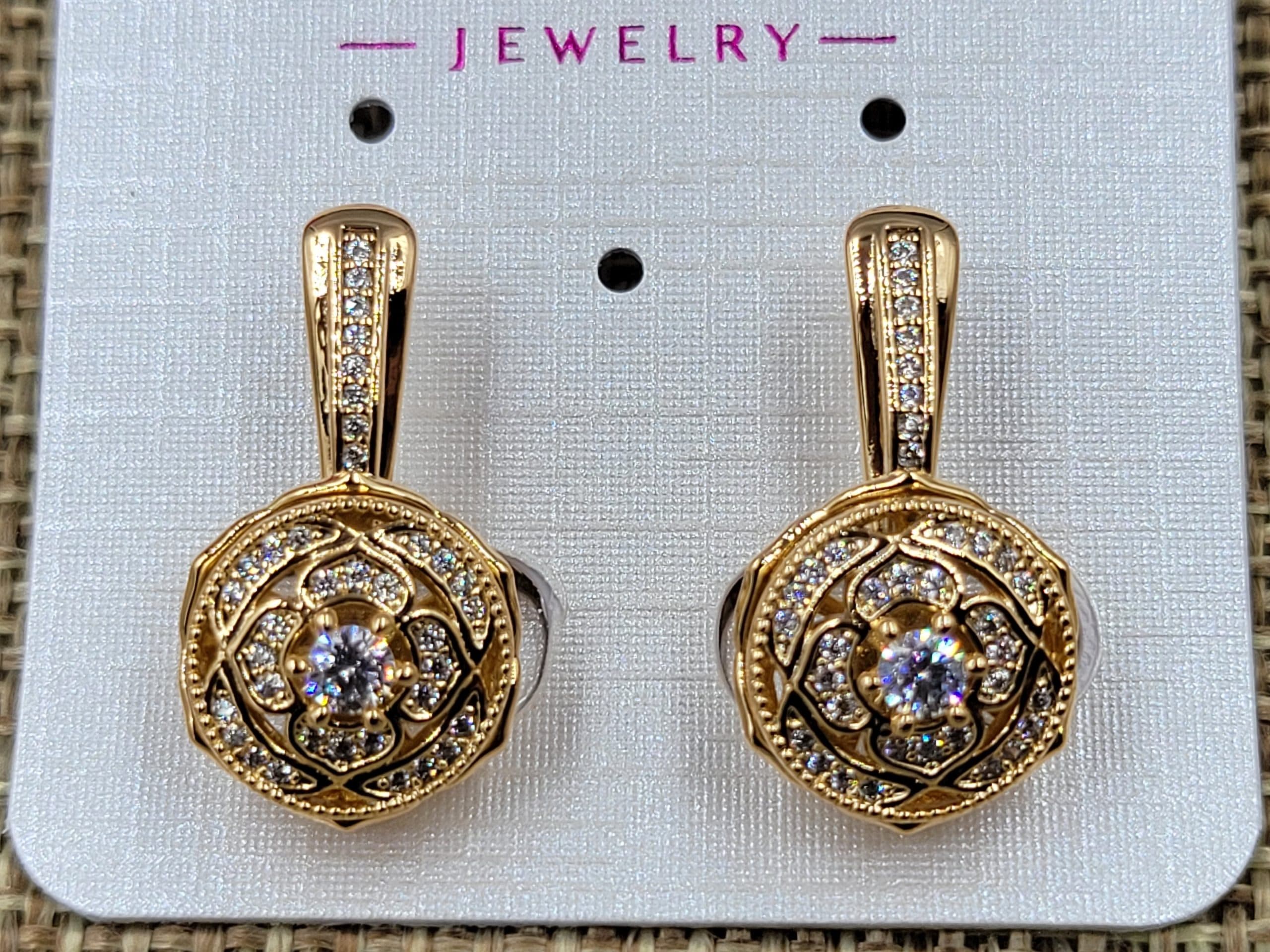 Сережки Xuping 12 мм в. 21 мм 18к англійський замок