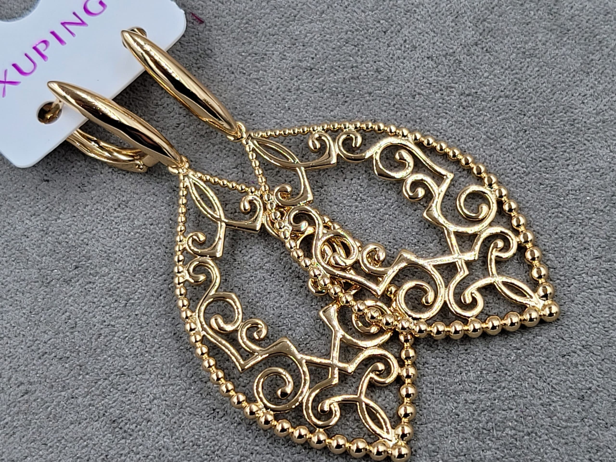 Сережки Xuping 24 мм в. 57 мм 18к англійський замок