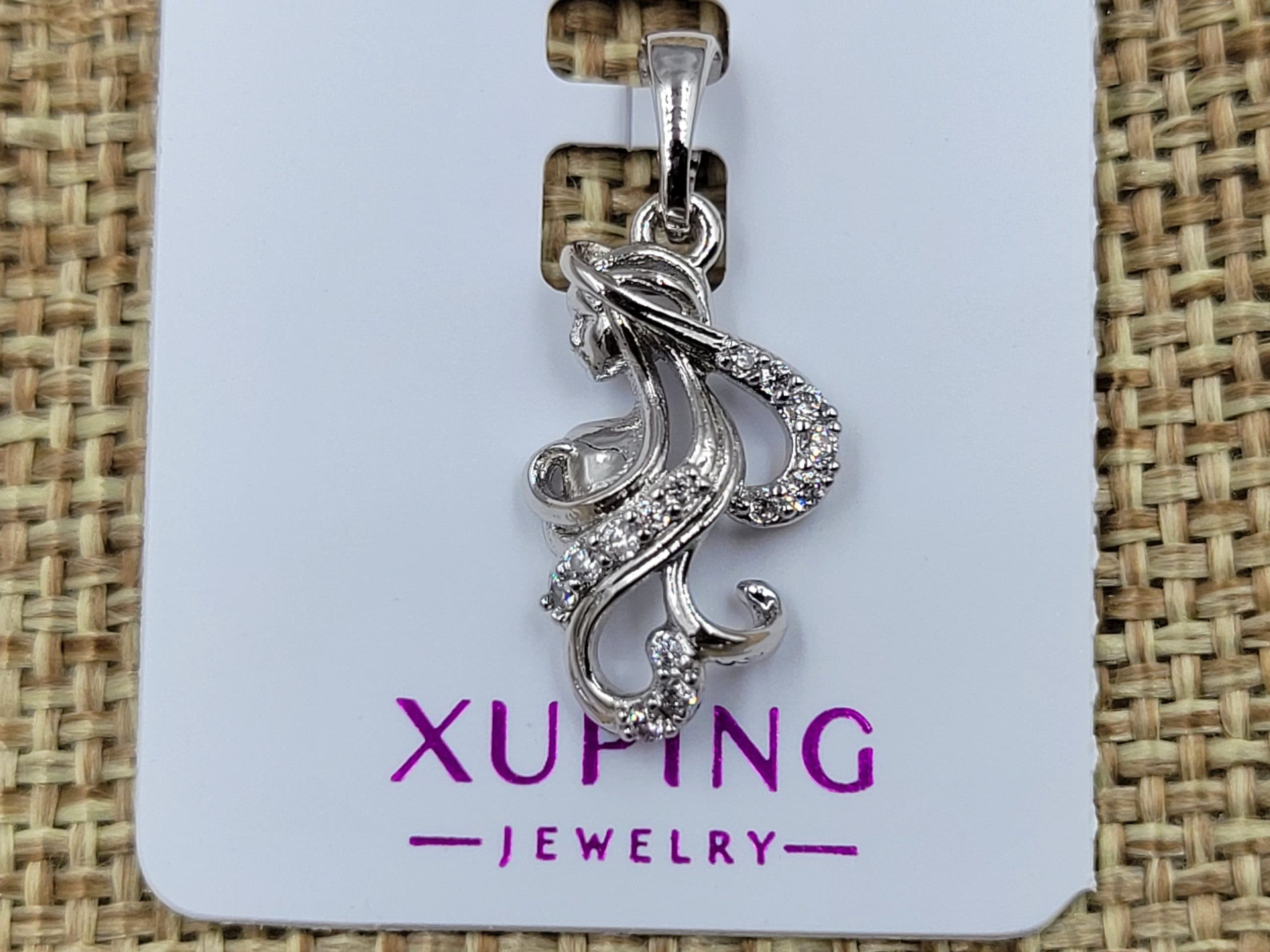 Кулон Xuping 10 мм в. 22 мм родий