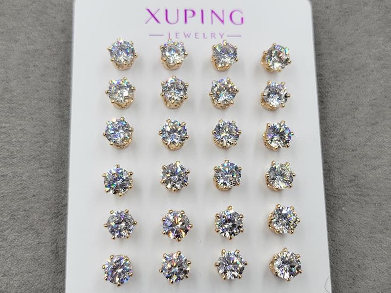 Гвоздики Xuping 6 мм позолота 18к 1 пара