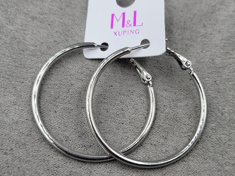 Сережки кільця M&L Xuping 2 мм д. 35 мм родій