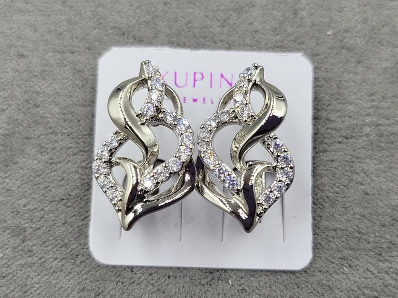 Сережки Xuping 11 мм в. 18 мм родій англійський замок