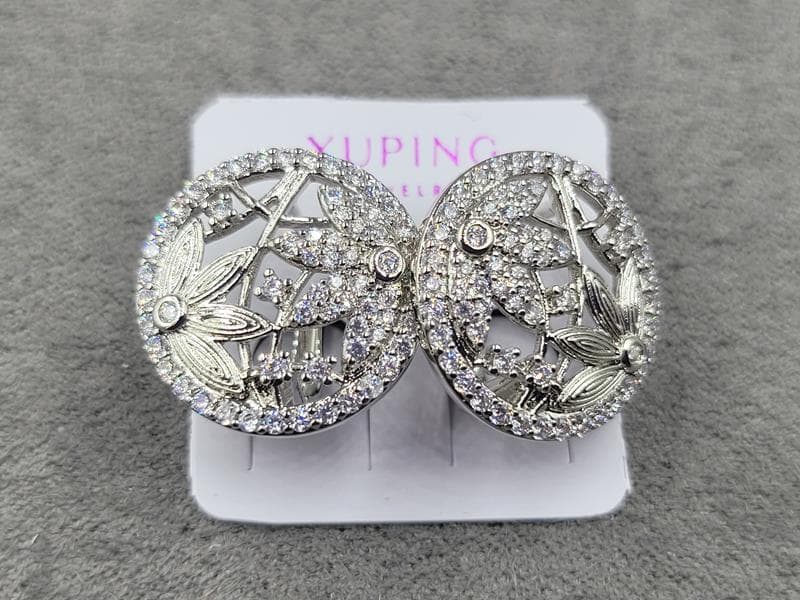 Сережки Xuping 17 мм в. 17 мм родій англійський замок