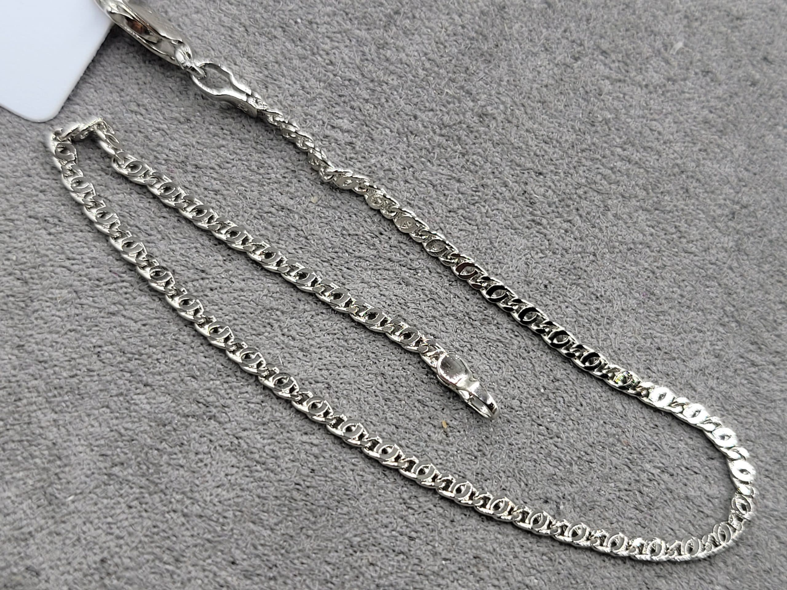 Браслет Xuping 2 мм длина 19 см родій