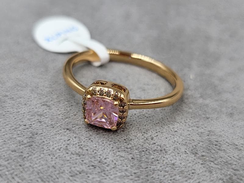 Кільце Xuping с рожевим стразом 7 мм відкритий розмір