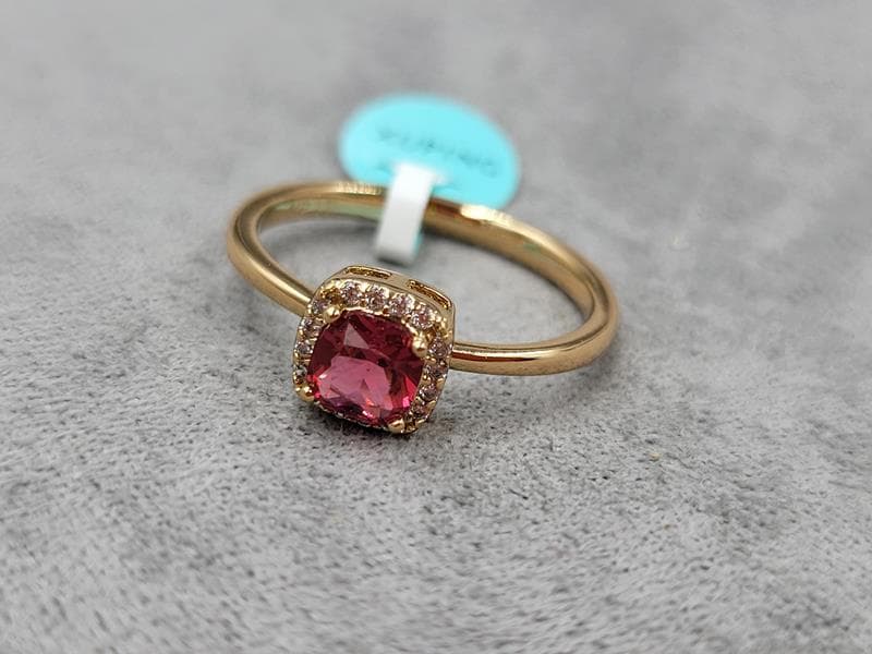 Кільце Xuping з маліновим стразом 7 мм відкритий розмір