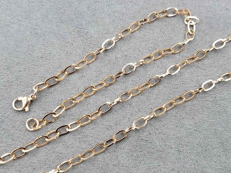 Комплект Xuping ланцюжок 4 мм довжина 60 см + браслет 4 мм 20 см колір 18к