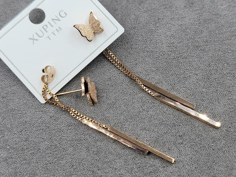 Гвоздики 9*8 мм ТТМ Xuping довжина 6 см колір рожеве золото