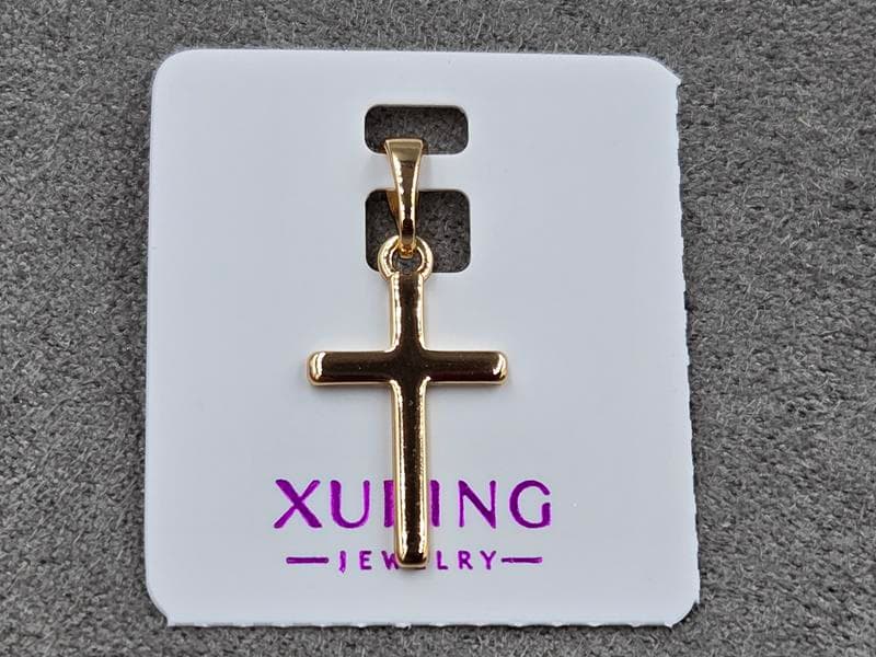 Хрестик Xuping 11 мм висота 24 мм колір 18к