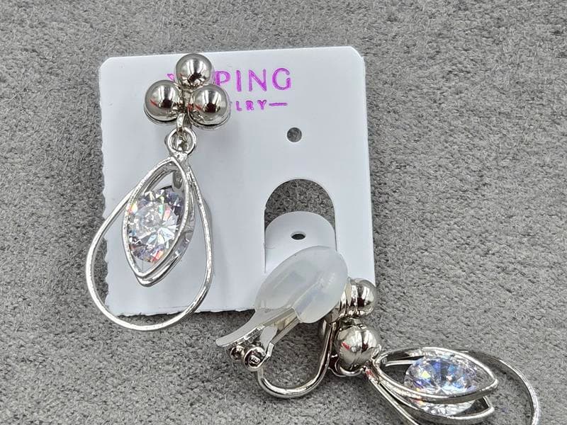 Кліпси Xuping 12 мм висота 27 мм родій