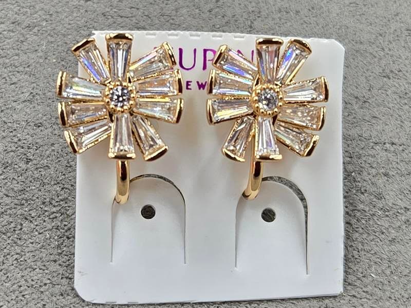 Кліпси Xuping 12 мм висота 20 мм колір 18к