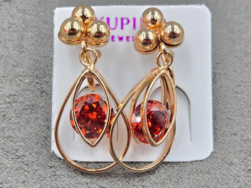 Кліпси Xuping 12 мм висота 27 мм колір 18к