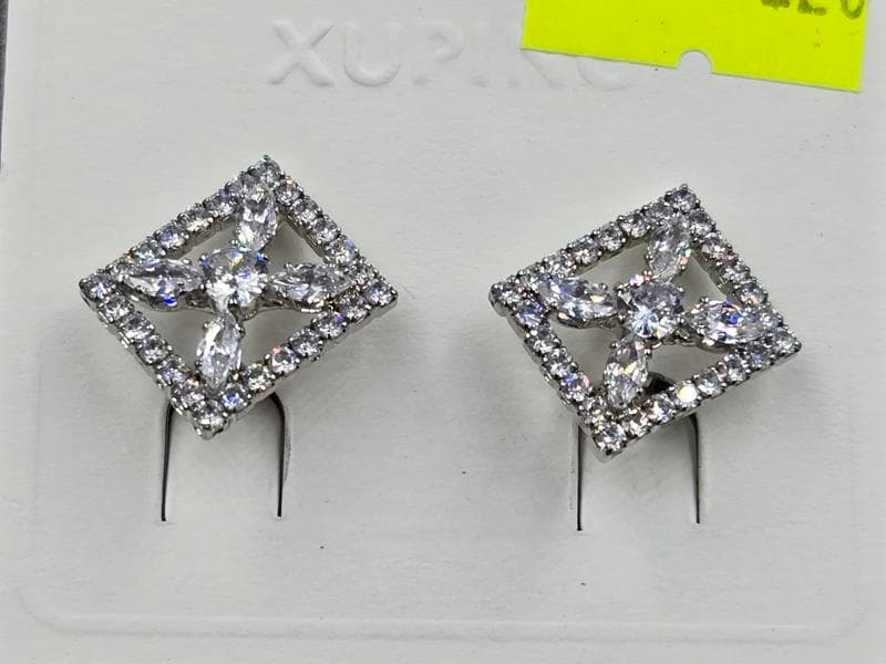 Кліпси Xuping 18 мм висота 19 мм родій