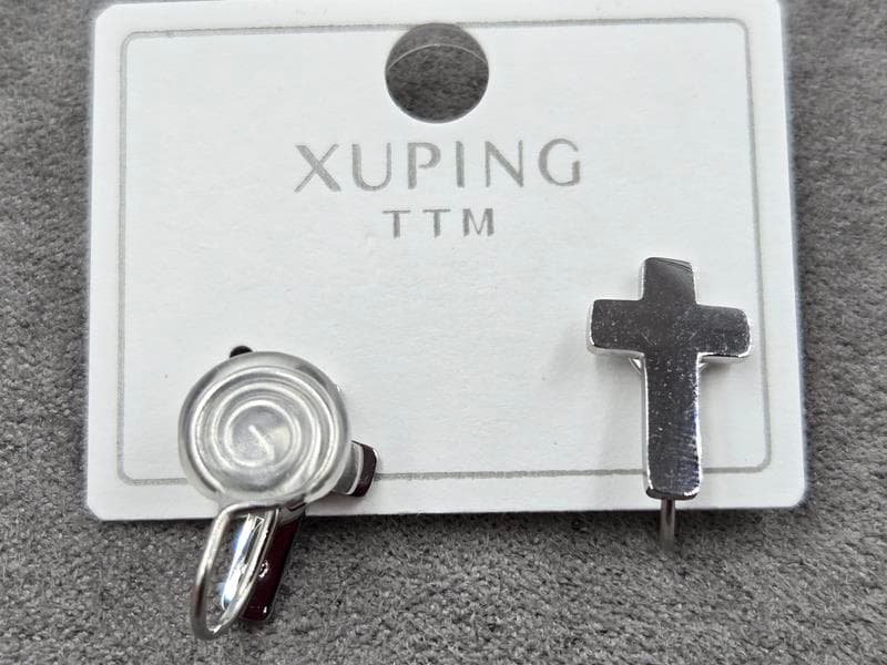 Сережки Xuping ТТМ зажимні 9 мм висота 11 мм нержавіюча сталь