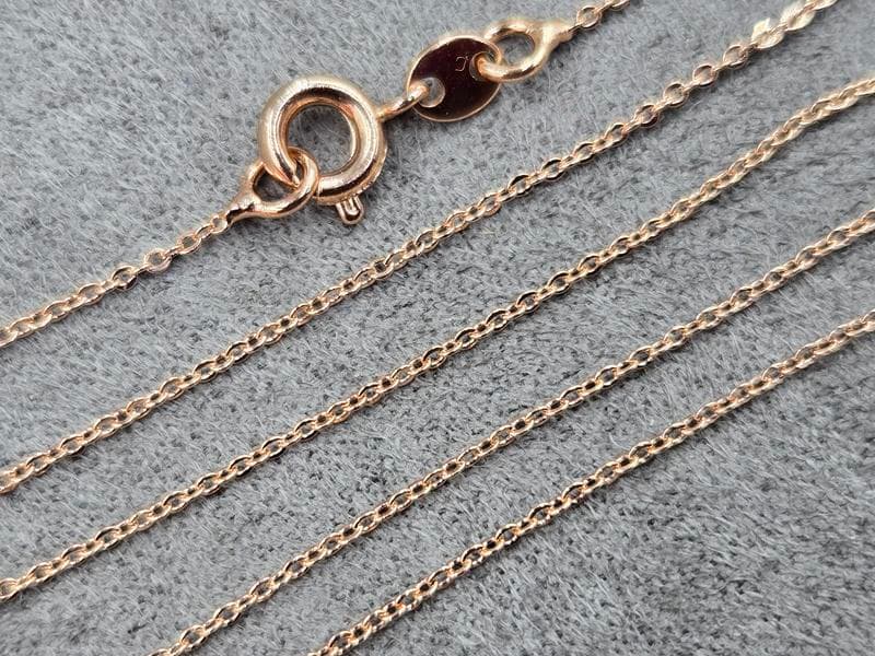 Ланцюг Xuping 1 мм довжина 45 см колір рожеве золото