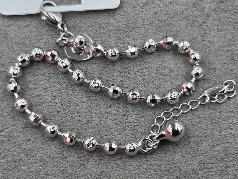 Браслет Xuping 4 мм длина 17+5 см (родий)