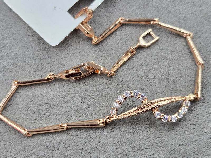 Браслет Xuping 2,4 мм довжина 17+3 см колір золото 18к