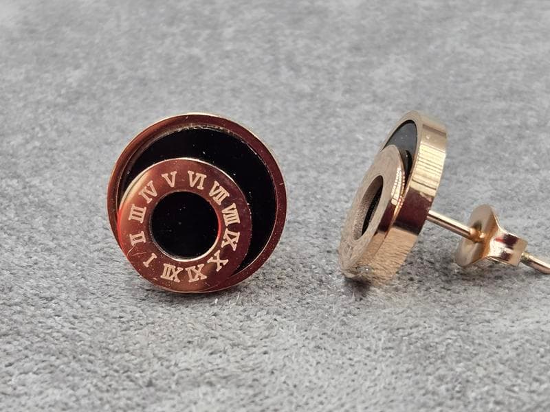 Гвоздики ТТМ Xuping 12 мм рожеве золото нержавіюча сталь