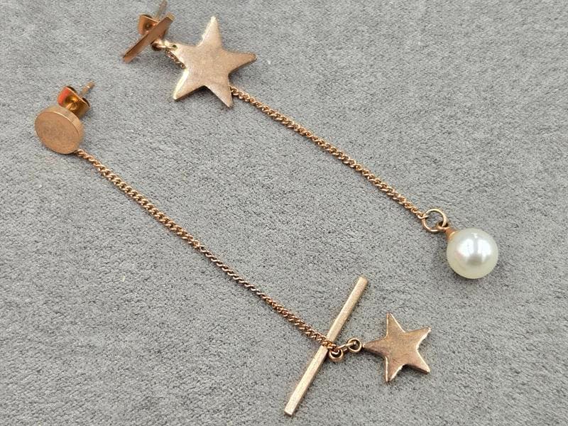 Гвоздики Xuping асиметрія довжина 7 см рожеве золото