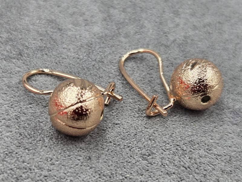 Сережки Fallon 10*22 мм французський замок колір золото