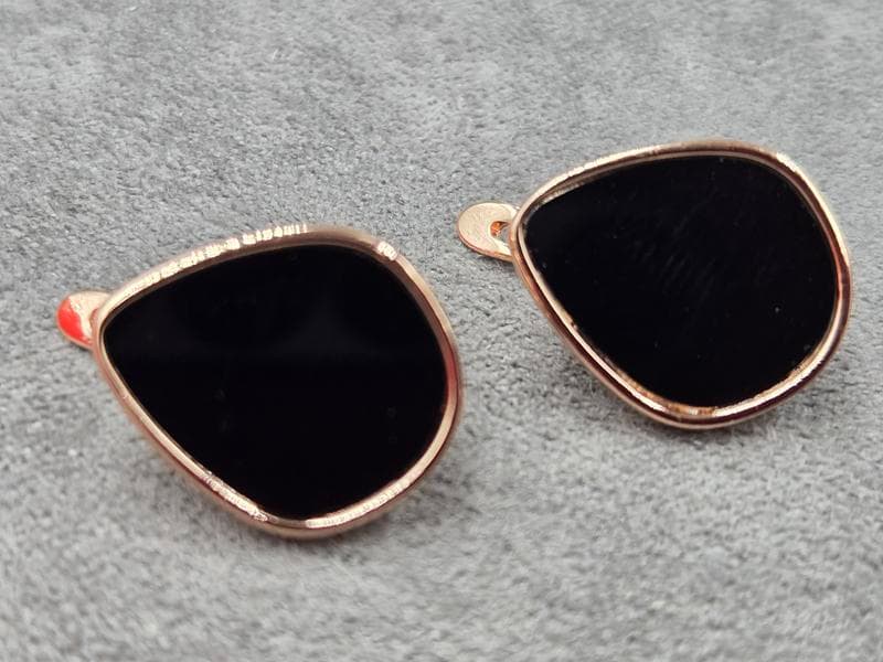 Сережки Fallon 14*17 мм англійський замок колір золото