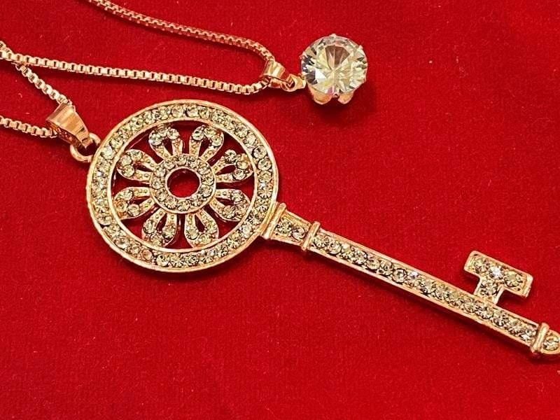 Кулон 2-ой 60 см+70 см цвет золото