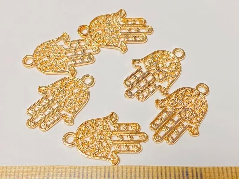 Підвіска рука 30 шт лимонне золото